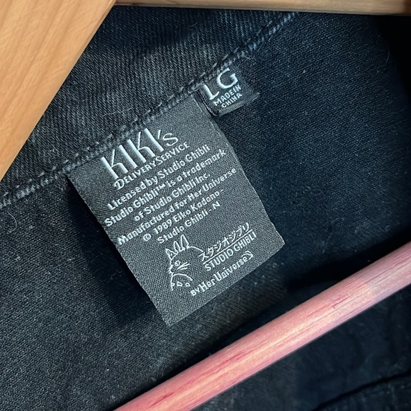 Her Universe Kiki’s Delivery Service Studio Ghibli Black Jean Jacket Size L - Picture 4 of 5